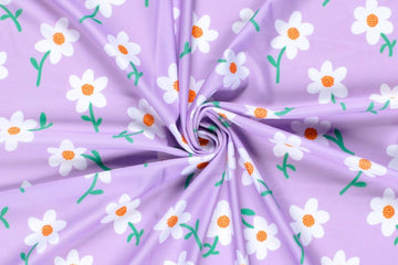 Badeanzugstoff, Bade Jersey, Swimwear, UPF50, Blumen, lila, 0,5 m